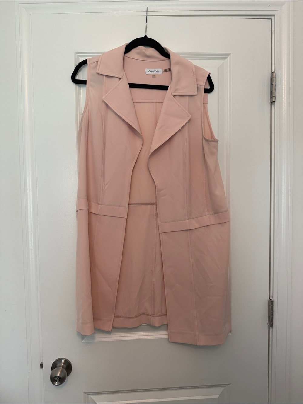 Calvin Klein Blush Sleeveless Trench Vest